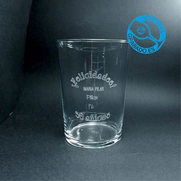 Vaso sidra personalizado 50 cumpleaños